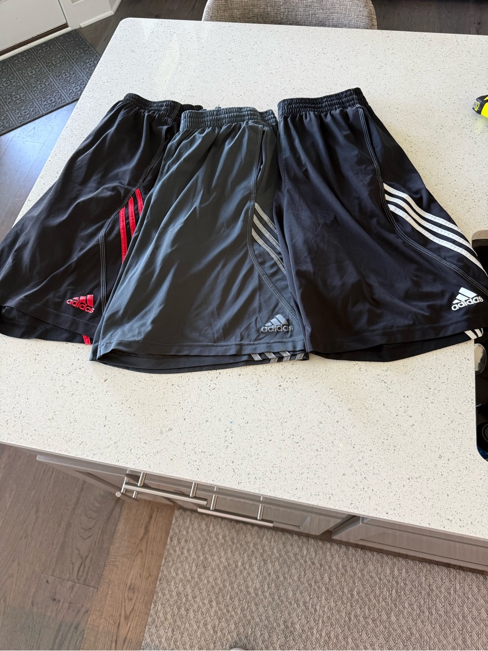 Adidas - Lot of 3 Large Men’s Sport Shorts - Black & Gray